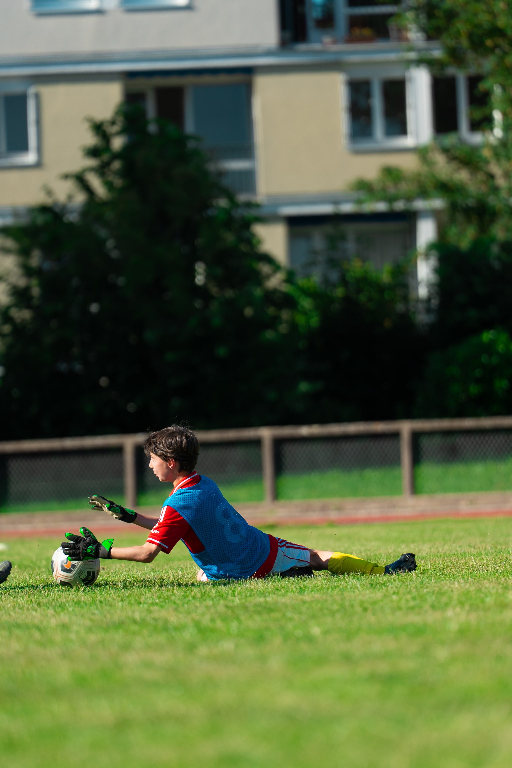 Pause au sol pendant l'entraînement
