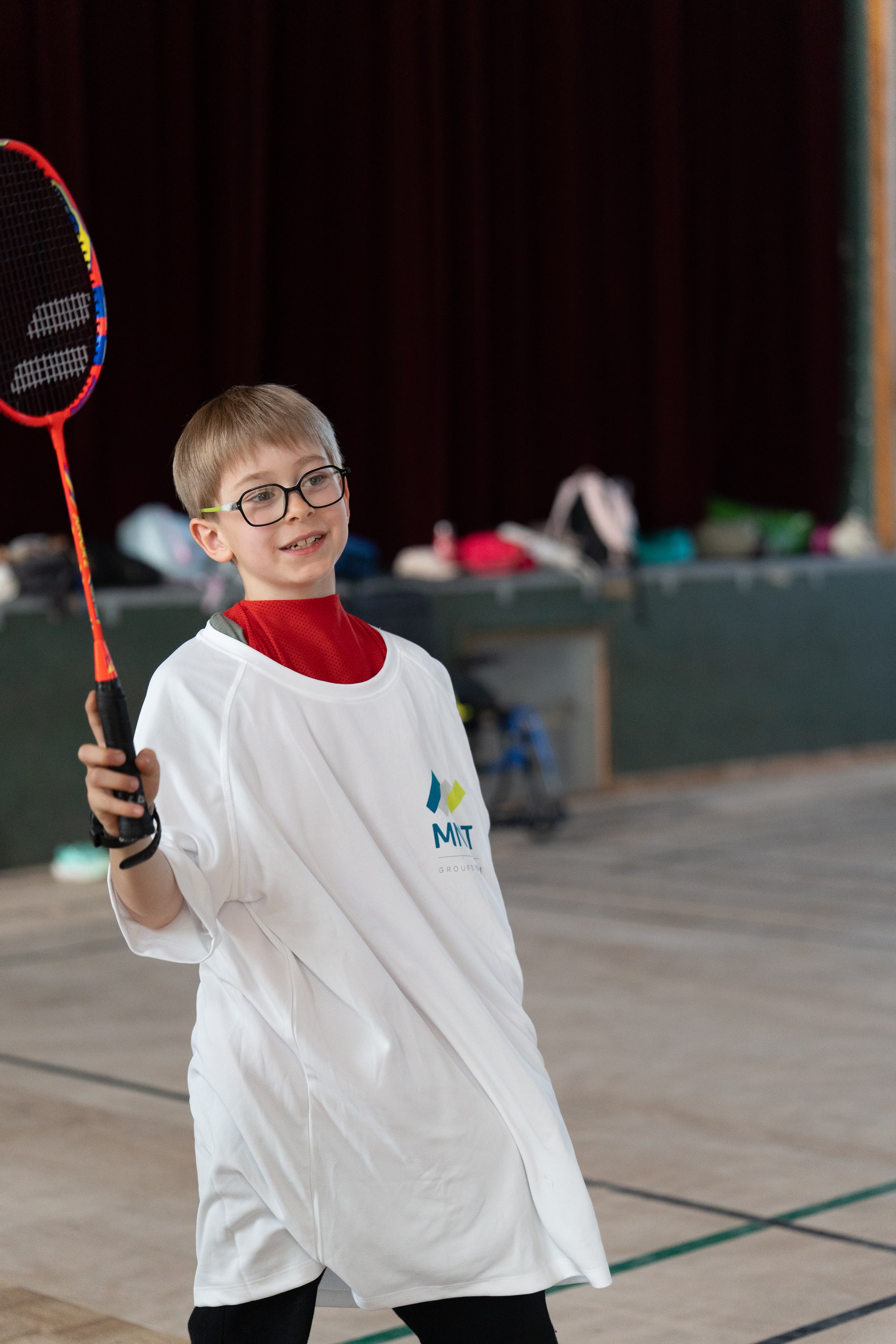 Badminton, raquette prête à frapper